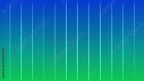 Gradient Background with Vertical Lines in Blue Green Ombre Style with Soft Lighting for Digital Design