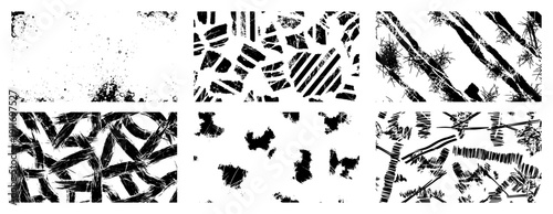 Collection of various grunge textures and distressed abstract backgrounds for design