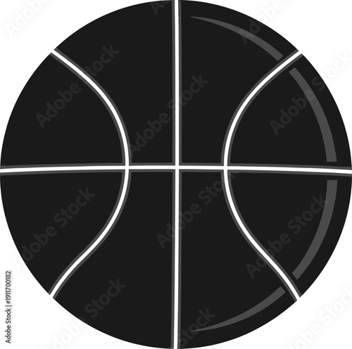 Minimal flat vector of single black battery empty on white background