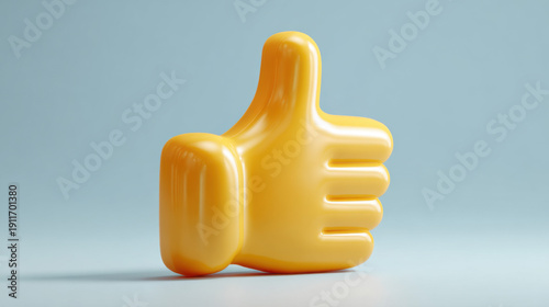 Wallpaper Mural Shiny yellow thumbs up icon for approval and success Torontodigital.ca