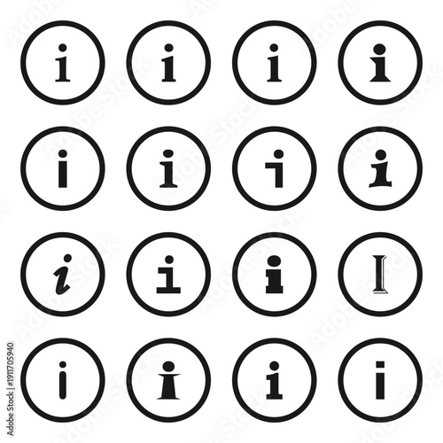 Info icon set collection in flat style. information vector illustration on isolated background. Instruction sign business concept.