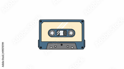 Vintage Cassette Tape Retro Music Player.