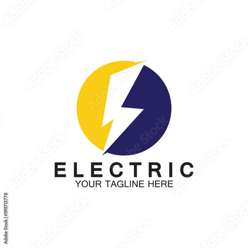 Free Download lightning thunderbolt electricity logo design template - GFXLoad