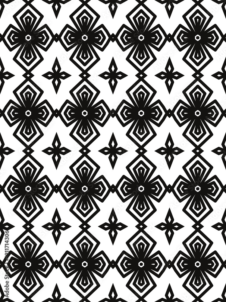 Fototapeta premium Seamless geometric pattern. For textile prints, wallpaper, wrapping paper, packaging, and modern decorative backgrounds