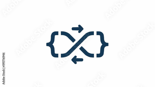 Foto Infinity Loop Icon with Arrows Symbol.