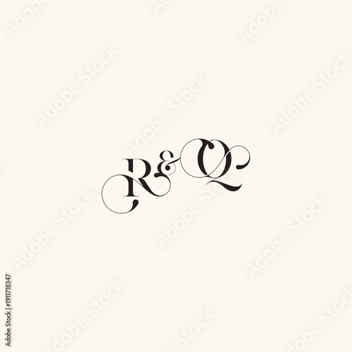with monogram concept elegancy and beauty in one look QR wedding caligraphic logo letter