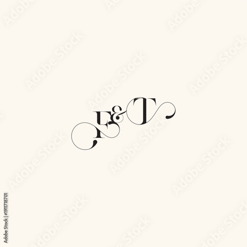 with monogram concept elegancy and beauty in one look TF wedding caligraphic logo letter