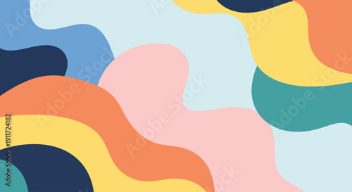 Abstract harmony painted with bold yet soothing hues