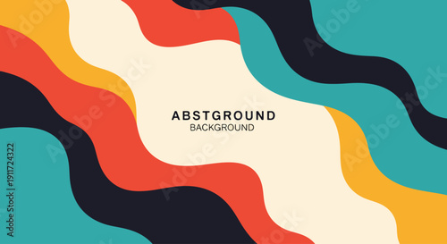 Vibrant mid century swirls celebrating motion color and light