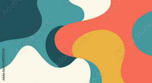 Dreamlike coral streams winding through soothing teal landscapes