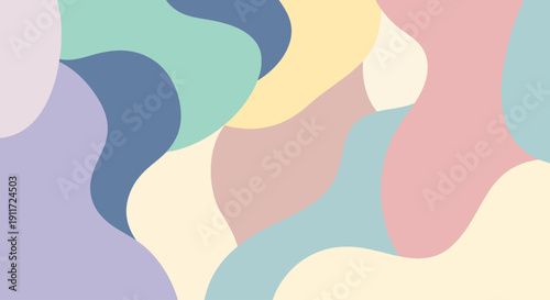 Rhythmic waves of color unfolding in a tranquil abstract panorama