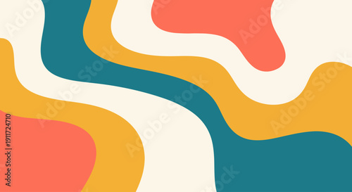 Soft flowing contours creating a soothing dance of warmth and cool contrast