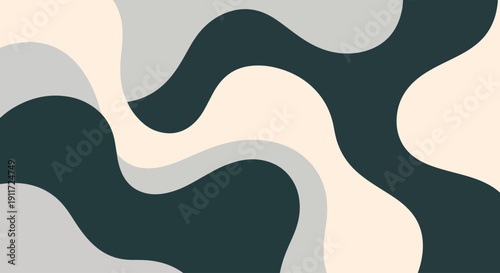 Dynamic curves and warm pastel streams forming a bold contemporary abstract composition