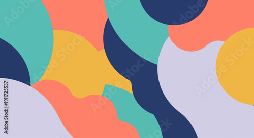 Creative abstract template with flowing geometric forms