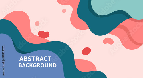 Simple artistic abstract composition with curved accents