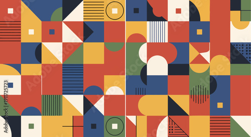 Minimal flat design background with organic rounded forms