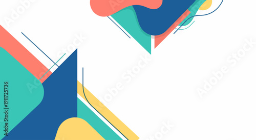 Contemporary abstract art background with smooth curved design