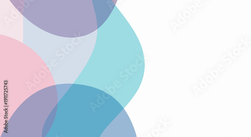 Modern minimalist wallpaper with rounded lines and layered forms