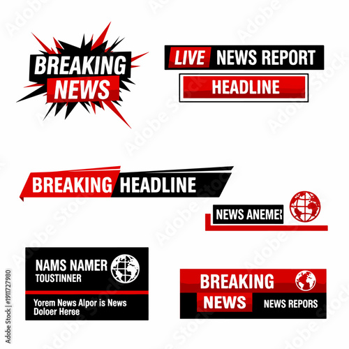 Dynamic breaking news label designs for media channels