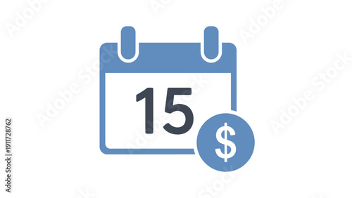 Calendar icon with dollar sign.