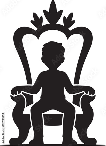 A triumphant king celebrating victory, regal vector illustration of power, achievement, and royalty.