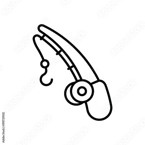 Fishing Rod vector icon