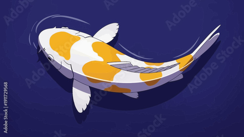 Koi fish illustration vibrant aquatic life in vector design