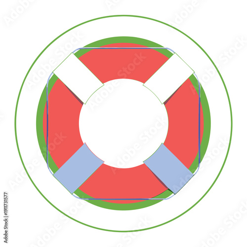 Minimalist life preserver icon 