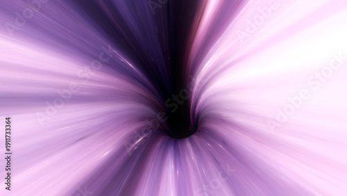 Картината върху платно Purple-toned warp corridor with elongated light trails and deep perspective, cre