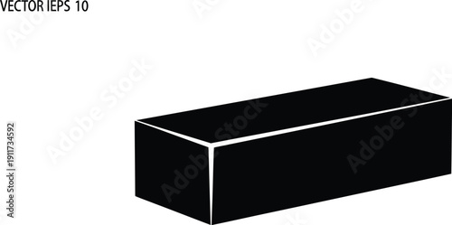 Single black broadcast signal box minimal flat vector illustration on a simple setting