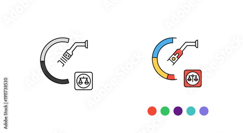 Fuel regulation icon. Petrol quality control concept
