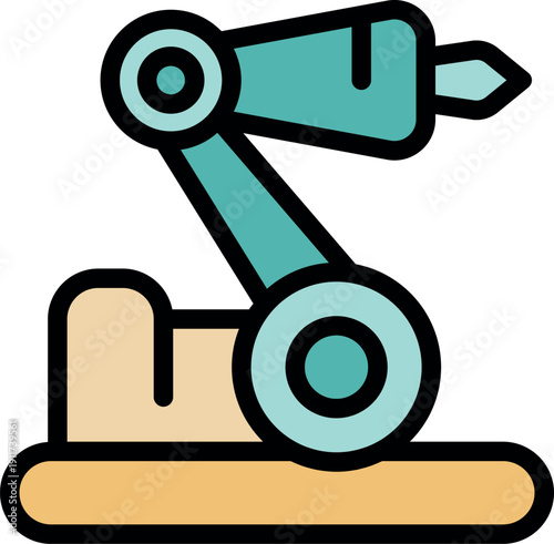 Mechanical arm manipulating objects, showcasing automation in manufacturing process