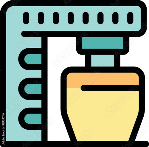 Modern machinery refining substances in an industrial production process