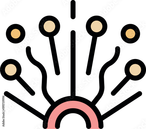 Hair follicles growing from skin pores, representing hair growth and health