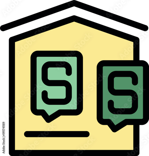 Storage unit featuring prominent security indicators, emphasizing safety and protection of stored items