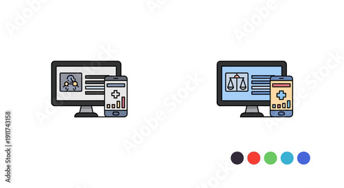 Online legal and medical consultation concept