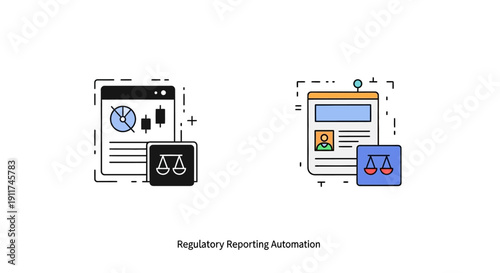 Regulatory Reporting Automation Concept Illustration