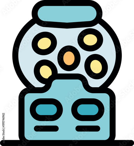 Gumball vending machine dispensing colorful candy, a sweet treat for everyone