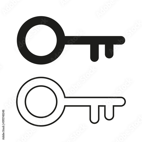 Security key icon. Door lock vector. Access tool sign. Home safe symbol.