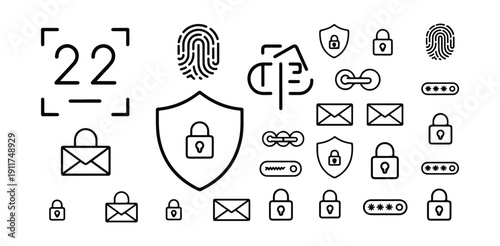 Security and privacy symbols for data protection and access control concepts
