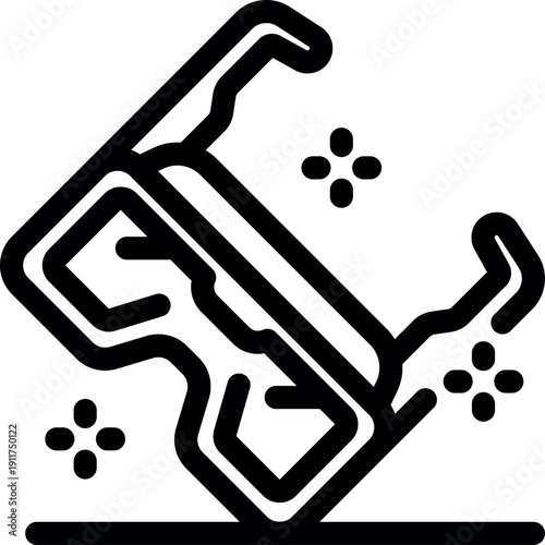 Vr headset falling down, experiencing a disconnect or malfunction within the virtual world