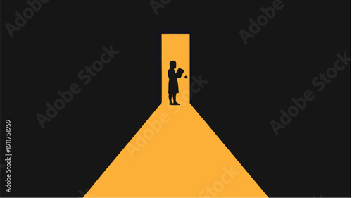 Couple standing together looking out into bright future