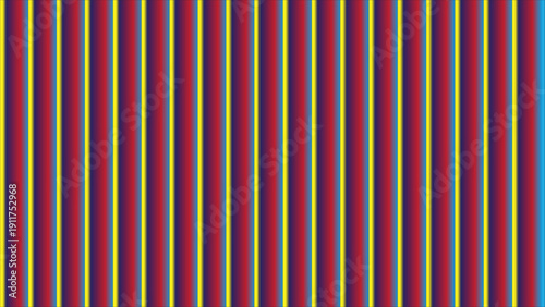 Vertical stripe pattern: wide dark red stripe with thin yellow and blue accents, yellow left edge, blue right edge