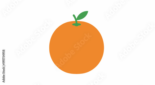 Fresh orange fruit illustration isolated on white background