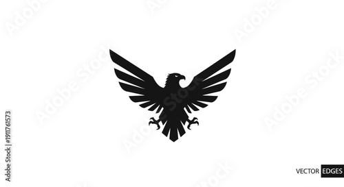 Black Eagle Silhouette Flying Free.