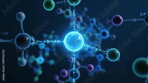 Wallpaper Mural Healthcare innovation for prevention concept, molecular network visualization Torontodigital.ca