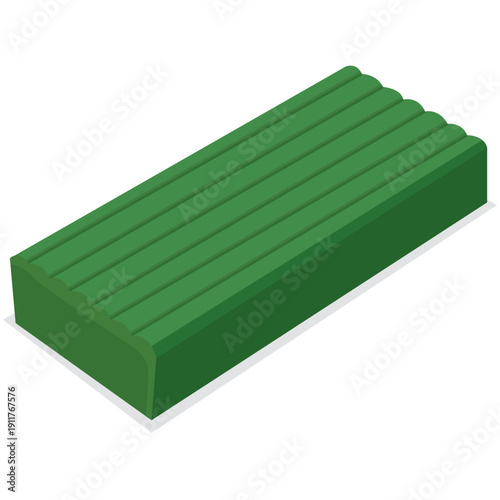 modeling clay block vector drawing.