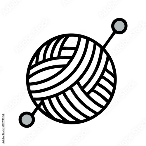 granny's ball of wool with knitting needles