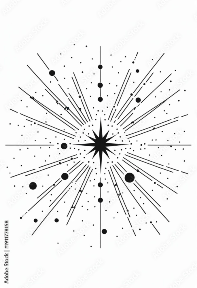 Obraz premium Black and White Abstract Art