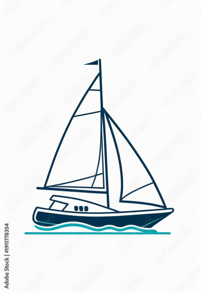 Fototapeta premium Sailboat on Water